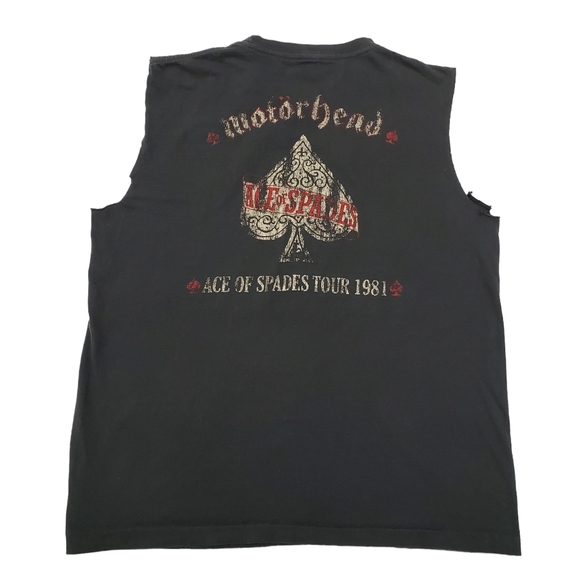Vintage 1981 Ace Of Spades Tour Motorhead Cut Off T Shirt Single Stitch RARE - Picture 2 of 8